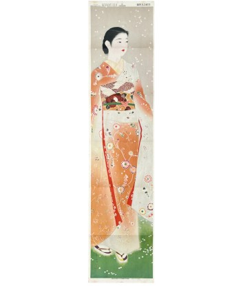 Estampe Japonaise de Yamakawa Shuho | Beauté en Kimono - Fleur - Lithographie est présent 