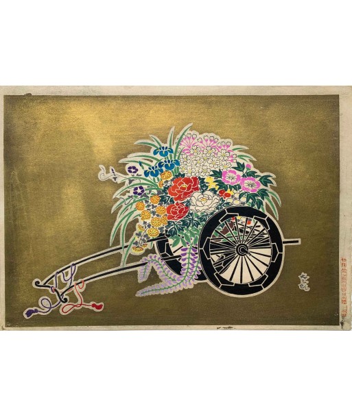 Estampe Japonaise de Tasaburo Takahashi | Chariot à fleurs n°1 - Printemps online