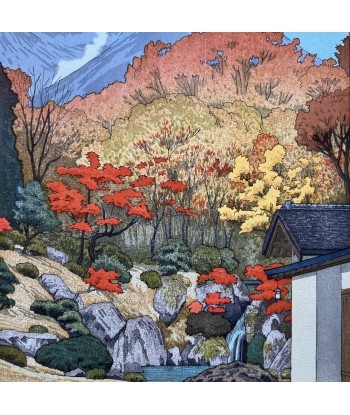 Estampe Japonaise de Yoshida Toshi | Automne au musée d'Hakone le concept de la Pate a emporter 