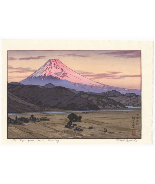 Estampe Japonaise de Yoshida Toshi | le Mont Fuji vu de Ohito, le matin 50-70% off 