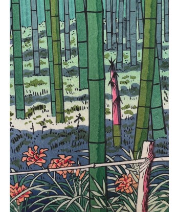 Estampe Japonaise de Takeji Asano | La Forêt de bambou de Sagano la livraison gratuite