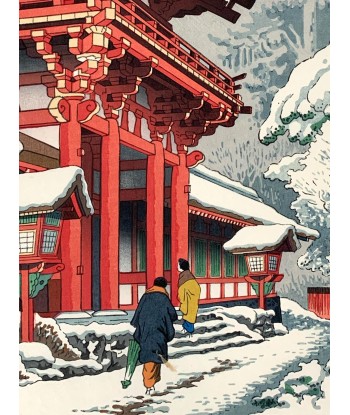 Estampe Japonaise de Takeji Asano | Neige au temple Kamigano, Kyoto en ligne