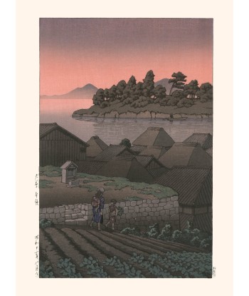 Coucher de Soleil sur Amakusa Honryo de Hasui Kawase | Reproduction Fine Art destockage