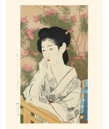 Femme à l'Auberge d'un Onsen en été de Goyo | Reproduction Fine Art l'achat 