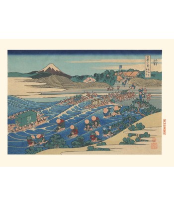 Le Fuji depuis Kanaya de Hokusai | Reproduction Fine Art pas cher 