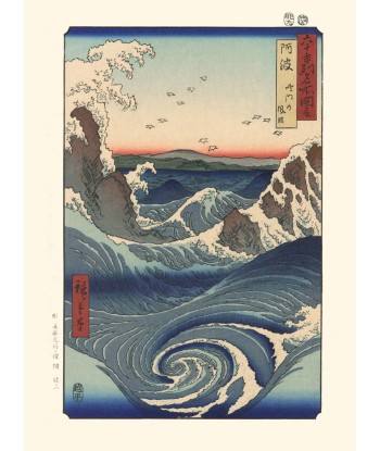 Le Tourbillon de Naruto à Awa de Hiroshige | Reproduction Fine Art pas chere