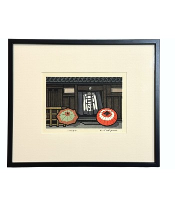 Estampe Japonaise Encadrée de Nishijima Katsuyuki | Parapluies après l'averse ( Niwatazumi ) ouvre sa boutique