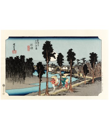 Estampe Japonaise de Hiroshige | Le Grand Tokaido n°13 Numazu votre