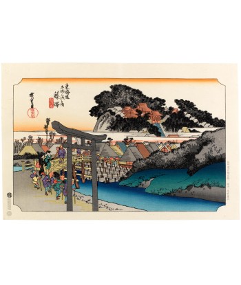 Estampe Japonaise de Hiroshige | Le Grand Tokaido n°7 Fujisawa france