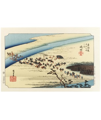 Estampe Japonaise de Hiroshige | Le Grand Tokaido n° 24 Shimada acheter en ligne