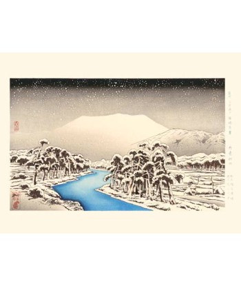 Neige sur le Mont Ikubi, de Goyo Hashiguchi - Reproduction Fine Art Le MVP de beaucoup