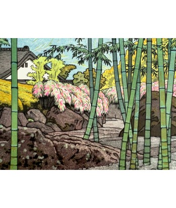 Estampe Japonaise de Yoshida Toshi | Jardin de Bambou au Musée d'Hakone shop