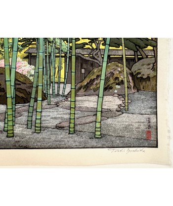 Estampe Japonaise de Yoshida Toshi | Jardin de Bambou au Musée d'Hakone shop