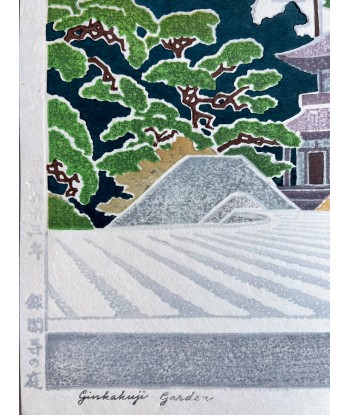 Estampe Japonaise de Yoshida Toshi | Le Jardin Zen du Ginkakuji outlet