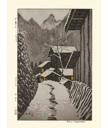 Minakami sous la Neige de Kasamatsu Shiro | Reproduction Fine Art livraison gratuite