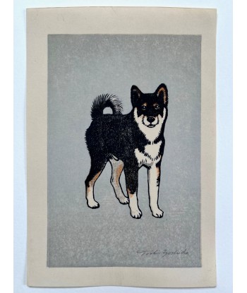 Estampe Japonaise de Yoshida Toshi | Chien Shiba-Inu Les magasins à Paris et en Île-de-France