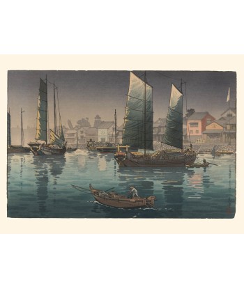 La baie d'Akashi de Koitsu | Reproduction Fine Art rembourrage situé sous