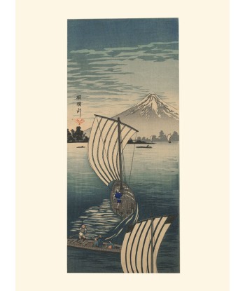 Voiliers et Mont Fuji de Shotei | Reproduction Fine Art en ligne des produits 