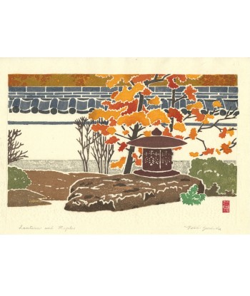 Estampe Japonaise de Yoshida Toshi | Lanterne et érables à l'automne Vous souhaitez 