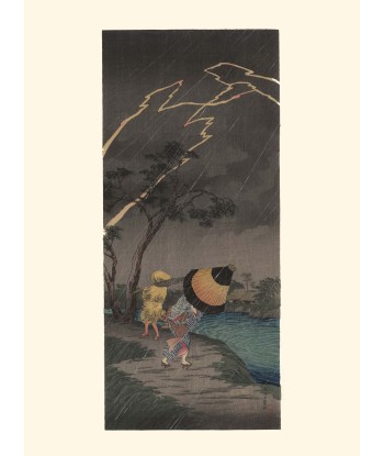 Orage à Tateichi de Shotei | Reproduction Fine Art de pas cher