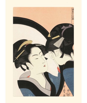 Beauté devant son miroir de Utamaro Kitagawa | Reproduction Fine Art shop