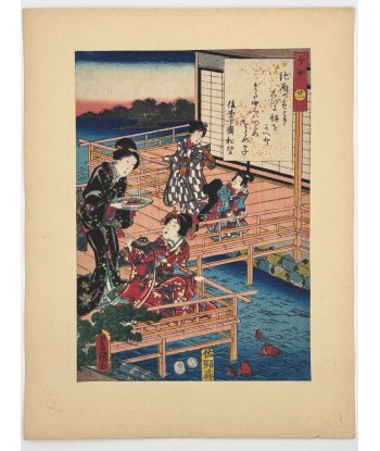 Estampe Japonaise de Kunisada | série du Genji moderne | Chapitre 21 : la jouvencelle shop