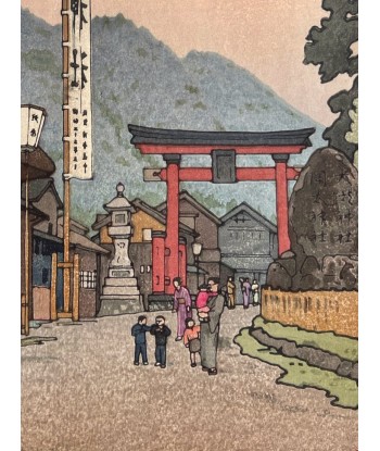 Estampe Japonaise de Yoshida Toshi | Fukui, Le Temple des Fabricants de Papier Découvrez la collection