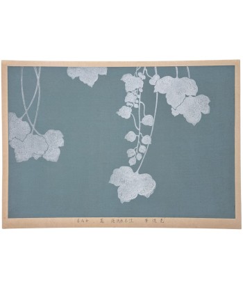 Estampe Japonaise Ecole Rinpa | Feuilles argent solde