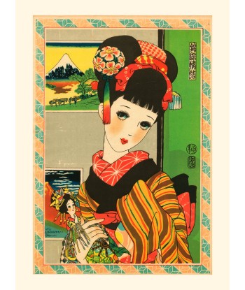 Jeune fille à la poupée de Junichi Nakahara |  Reproduction Fine Art Le MVP de beaucoup