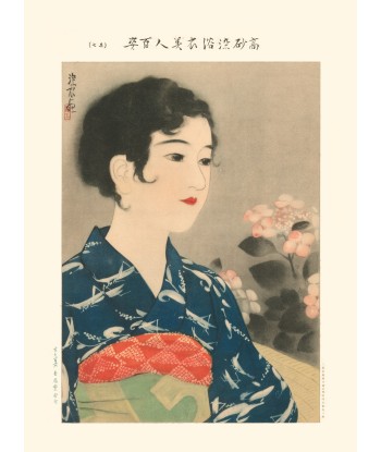 Femme au chrysanthème, 100 beautés en kimono de Shinsui Ito | Reproduction Fine Art sur le site 