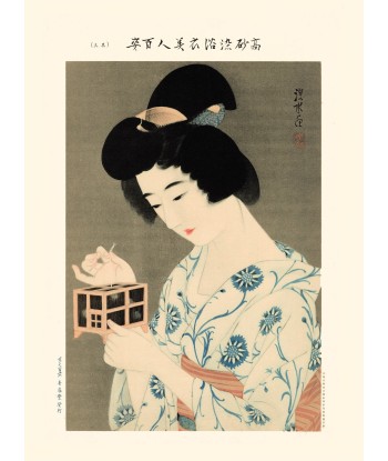 Beauté et cage à luciole, 100 beautés en kimono de Shinsui Ito | Reproduction Fine Art en ligne