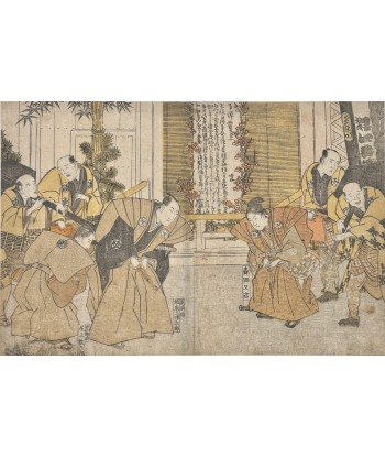 Estampe Japonaise de Toyokuni Utagawa | Série divertissement des acteurs, Le jour de l'an commande en ligne