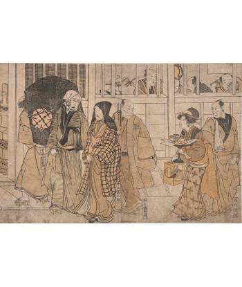 Estampe Japonaise de Toyokuni Utagawa | Série divertissement des acteurs, Marchande de gateaux commande en ligne