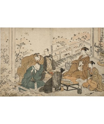 Estampe Japonaise de Toyokuni Utagawa | Série divertissement des acteurs, Cerisier en Fleurs acheter en ligne