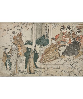 Estampe Japonaise de Toyokuni Utagawa | Série divertissement des acteurs, Banquet au printemps sélection de produits