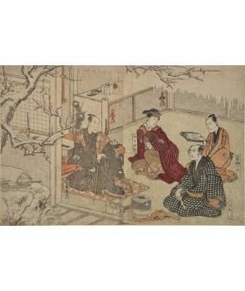 Estampe Japonaise de Toyokuni Utagawa | Série divertissement des acteurs, Jour de neige vous aussi creer 