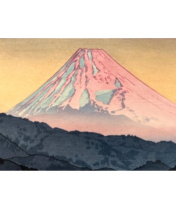 Estampe Japonaise de Yoshida Toshi | Le Mont Fuji depuis Nagaoka le Matin ou a consommer sur place